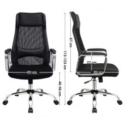 Fredriks Chaise de bureau Potom - Tissu / Mesh / Acier - Noir / Chrome -Chaises Soldes 1000343532 220407 500 SKETCH DETAILS P000000001000343532 sketch