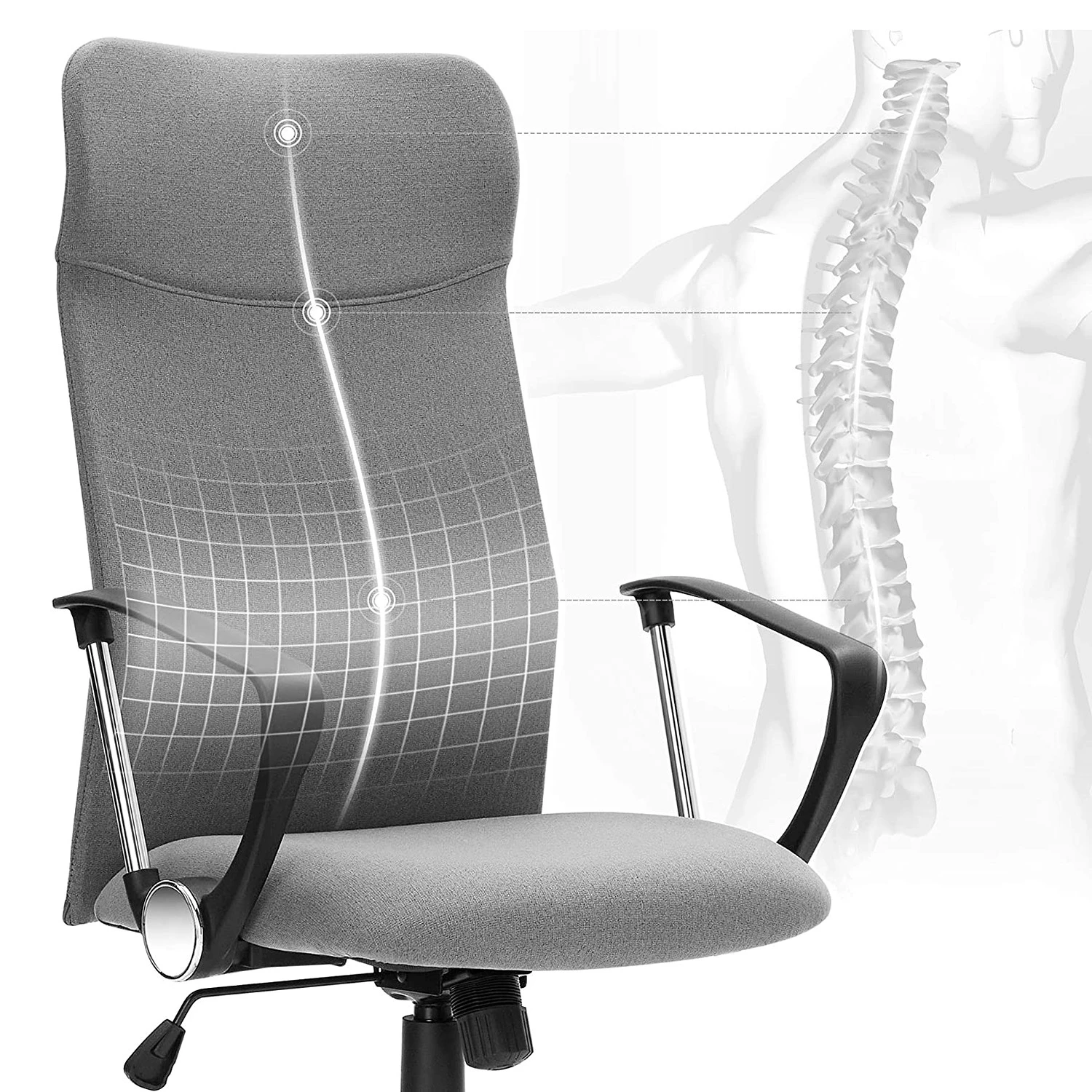 Fredriks Chaise de bureau Freezer - Gris 8 Fredriks Chaise de bureau Freezer - Gris – Image 6