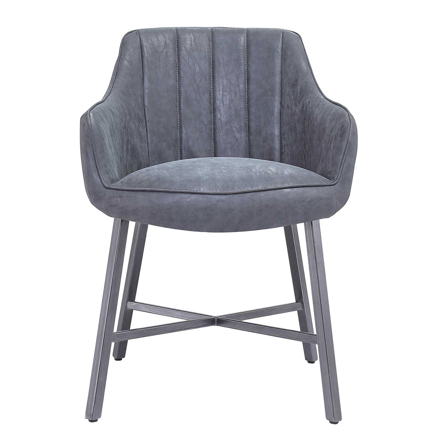 Loftscape Chaises à accoudoirs Septon (lot de 2) - Gris 4 Loftscape Chaises à accoudoirs Septon (lot de 2) - Gris – Image 2