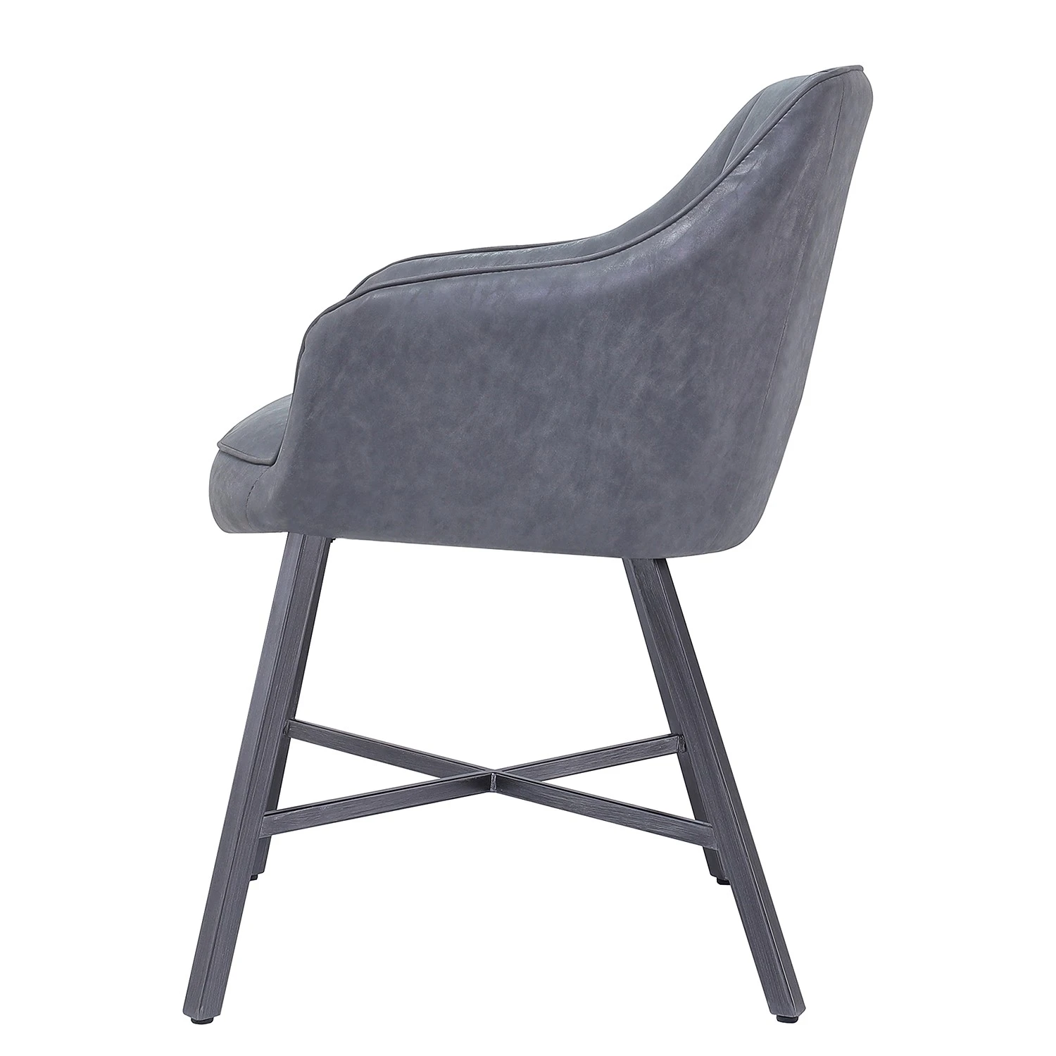 Loftscape Chaises à accoudoirs Septon (lot de 2) - Gris 5 Loftscape Chaises à accoudoirs Septon (lot de 2) - Gris – Image 3