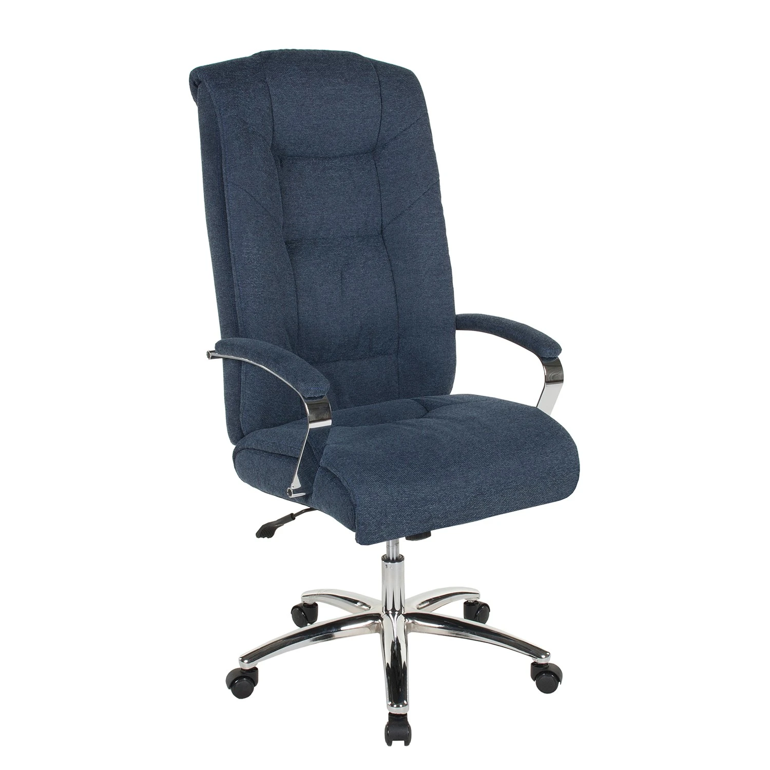 Duo Collection Fauteuil de direction Benno - Tissu / Métal - Bleu Marine / Chrome 4 Duo Collection Fauteuil de direction Benno - Tissu / Métal - Bleu Marine / Chrome – Image 2