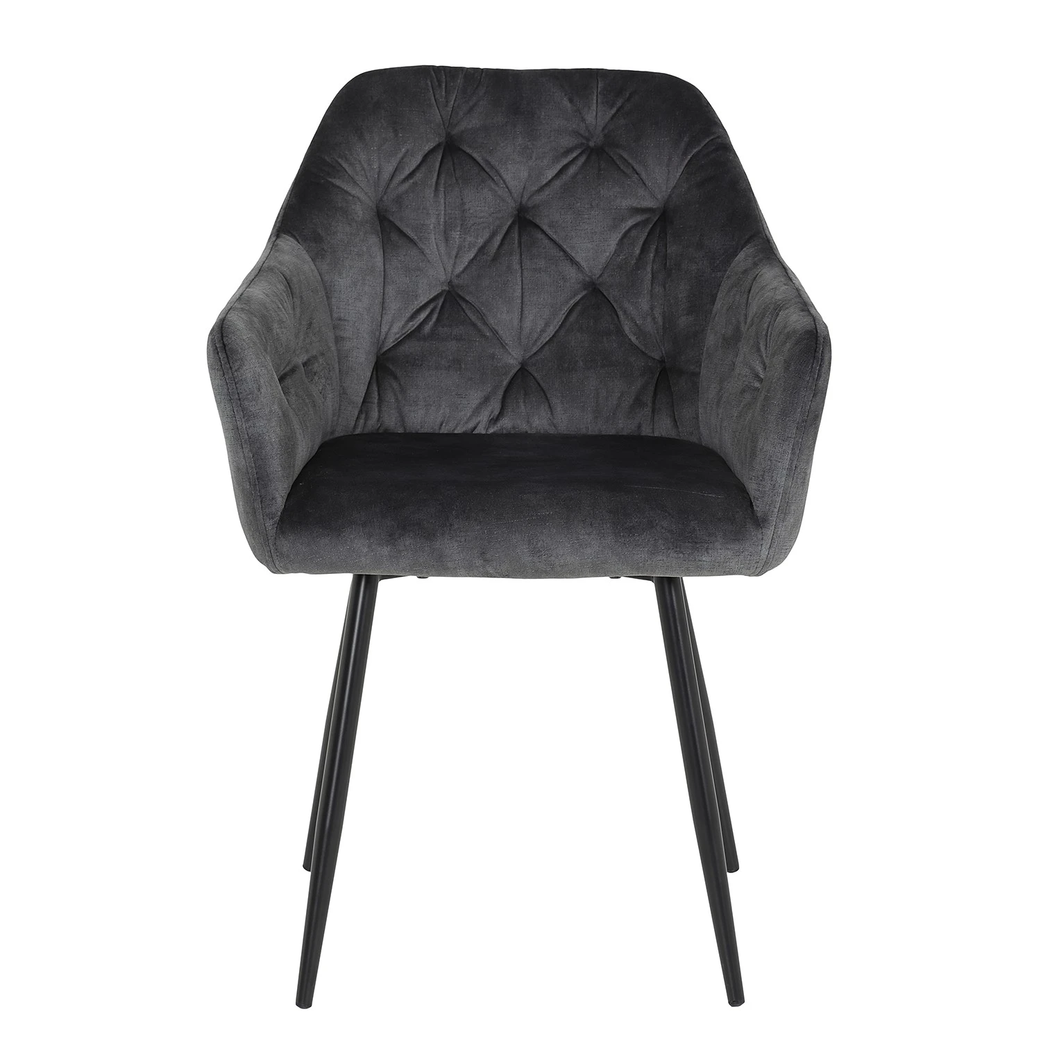 Red Living Chaises à accoudoirs Portol (lot de 2) - Gris 6 Red Living Chaises à accoudoirs Portol (lot de 2) - Gris – Image 4