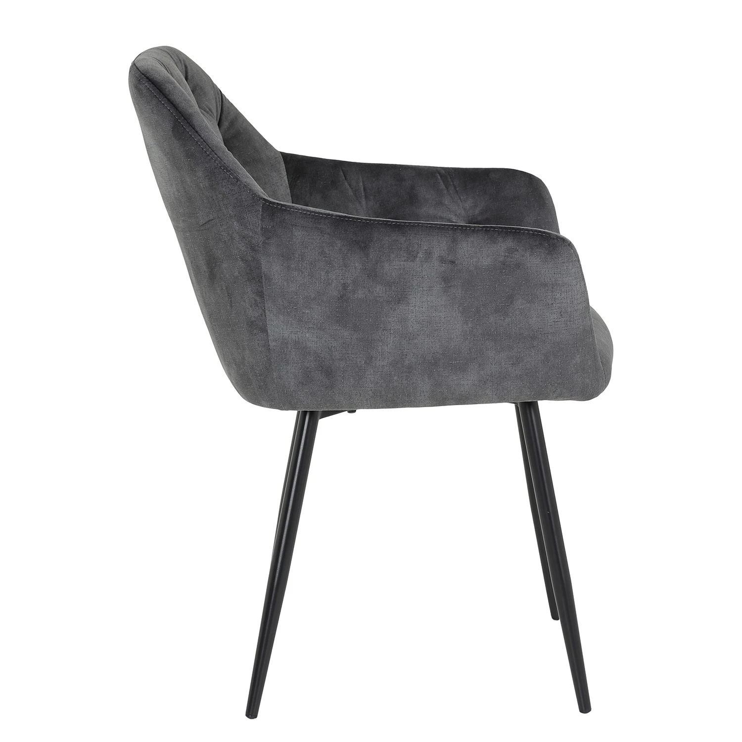 Red Living Chaises à accoudoirs Portol (lot de 2) - Gris 7 Red Living Chaises à accoudoirs Portol (lot de 2) - Gris – Image 5