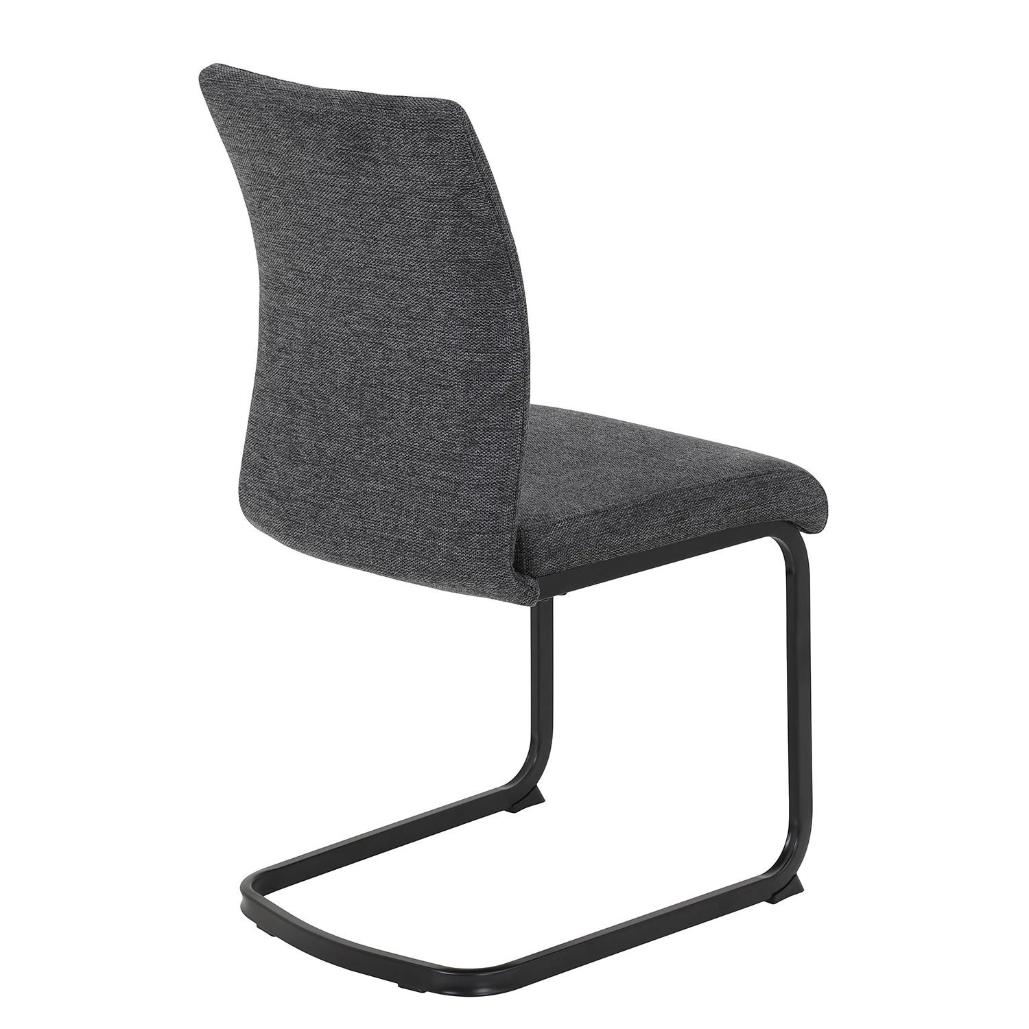 Red Living Chaises cantilever Playa II (lot de 2) - Tissu / Acier - Gris / Noir 6 Red Living Chaises cantilever Playa II (lot de 2) - Tissu / Acier - Gris / Noir – Image 4
