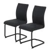 Red Living Chaises cantilever Playa (lot de 2) - Microfibre / Acier - Anthracite / Noir -Chaises Soldes 1000343827 220406 010 IMAGE P000000001000343827