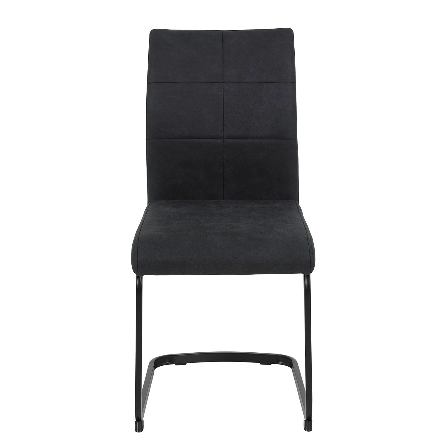 Red Living Chaises cantilever Playa (lot de 2) - Microfibre / Acier - Anthracite / Noir 4 Red Living Chaises cantilever Playa (lot de 2) - Microfibre / Acier - Anthracite / Noir – Image 2