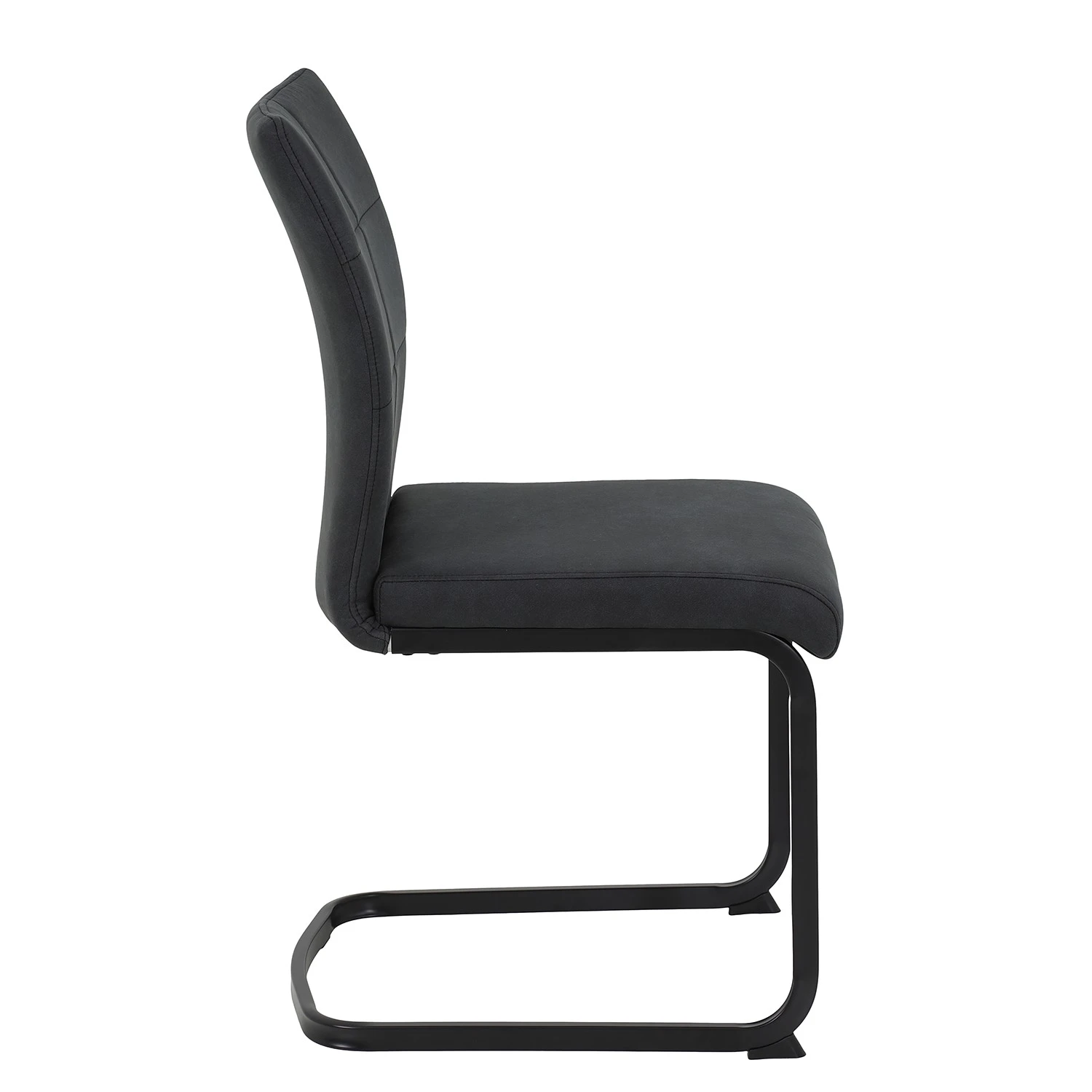 Red Living Chaises cantilever Playa (lot de 2) - Microfibre / Acier - Anthracite / Noir 5 Red Living Chaises cantilever Playa (lot de 2) - Microfibre / Acier - Anthracite / Noir – Image 3