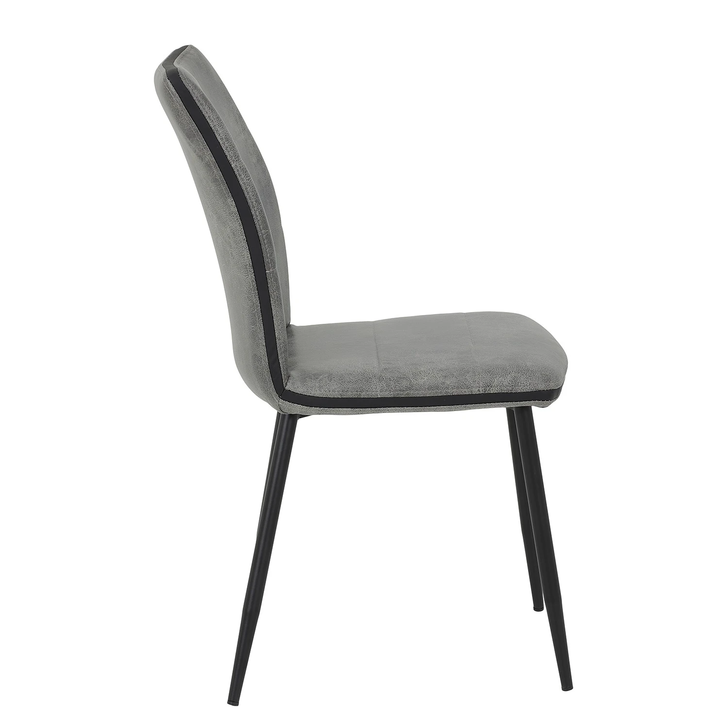 Red Living Chaises capitonnées Plemy (lot de 2) - Gris 6 Red Living Chaises capitonnées Plemy (lot de 2) - Gris – Image 4