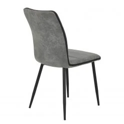 Red Living Chaises capitonnées Plemy (lot de 2) - Gris 13 Red Living Chaises capitonnées Plemy (lot de 2) - Gris -Chaises Soldes 1000343830 220406 050 DETAILS P000000001000343830