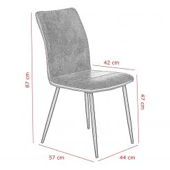 Red Living Chaises capitonnées Plemy (lot de 2) - Gris 15 Red Living Chaises capitonnées Plemy (lot de 2) - Gris -Chaises Soldes 1000343830 220406 500 SKETCH DETAILS P000000001000343830 sketch