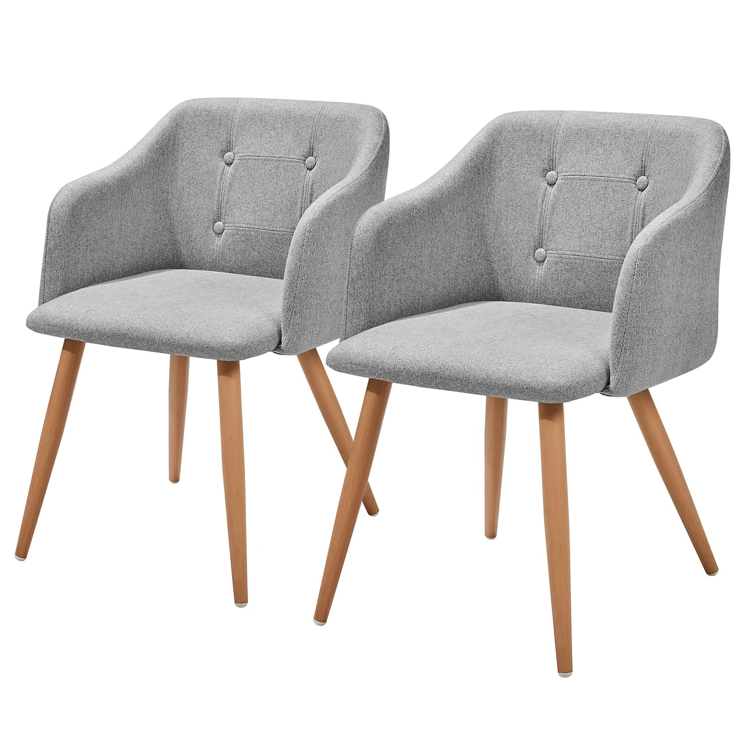 Butlers Chaises ROCK'N'SOUL (lot de 2) - Acier / Polyester - Gris 3 Butlers Chaises ROCK'N'SOUL (lot de 2) - Acier / Polyester - Gris
