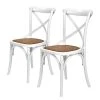Butlers Chaises CROSS COUNTRY (lot de 2) - Bois d’orme / Rotin - Blanc -Chaises Soldes 1000343992 220406 010 IMAGE P000000001000343992