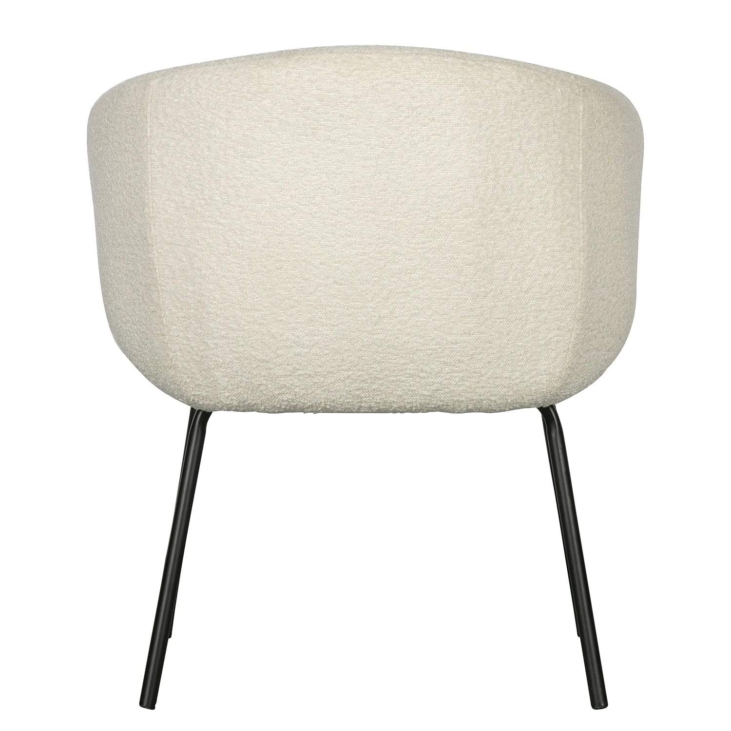 Loftscape Chaises à accoudoirs Pangolo (lot de 2) - Bouclé / Acier - Blanc / Noir 6 Loftscape Chaises à accoudoirs Pangolo (lot de 2) - Bouclé / Acier - Blanc / Noir – Image 4