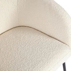 Loftscape Chaises à accoudoirs Pangolo (lot de 2) - Bouclé / Acier - Blanc / Noir 13 Loftscape Chaises à accoudoirs Pangolo (lot de 2) - Bouclé / Acier - Blanc / Noir -Chaises Soldes 1000344484 220414 034 DETAILS P000000001000344484