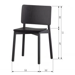 Loftscape Chaises Priscilla (lot de 2) - Frêne foncé -Chaises Soldes 1000344492 220414 500 SKETCH DETAILS P000000001000344492 sketch