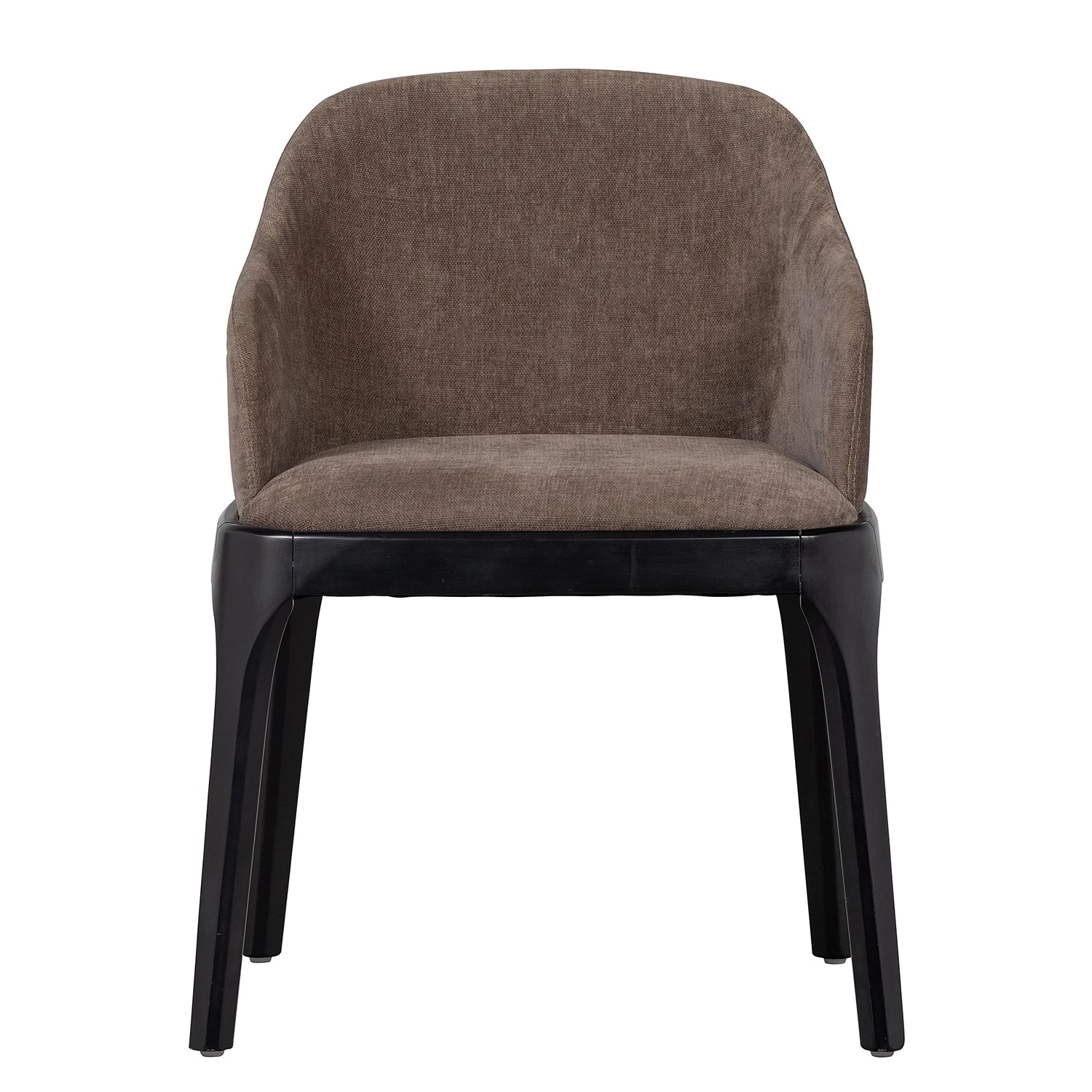 Loftscape Chaise à accoudoirs Valdes - Tissu / Hévéa massif - Taupe / Noir 5 Loftscape Chaise à accoudoirs Valdes - Tissu / Hévéa massif - Taupe / Noir – Image 3