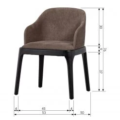 Loftscape Chaise à accoudoirs Valdes - Tissu / Hévéa massif - Taupe / Noir 17 Loftscape Chaise à accoudoirs Valdes - Tissu / Hévéa massif - Taupe / Noir -Chaises Soldes 1000344501 220414 500 SKETCH DETAILS P000000001000344501 sketch