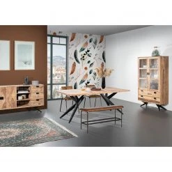 Ars manufacti Chaises de bar Blasdell (lot de 2) - Cuir véritable / Métal - Marron vintage/ Laiton vieilli -Chaises Soldes 1000352078 220520 021 MOOD DETAILS P000000001000352078 mood