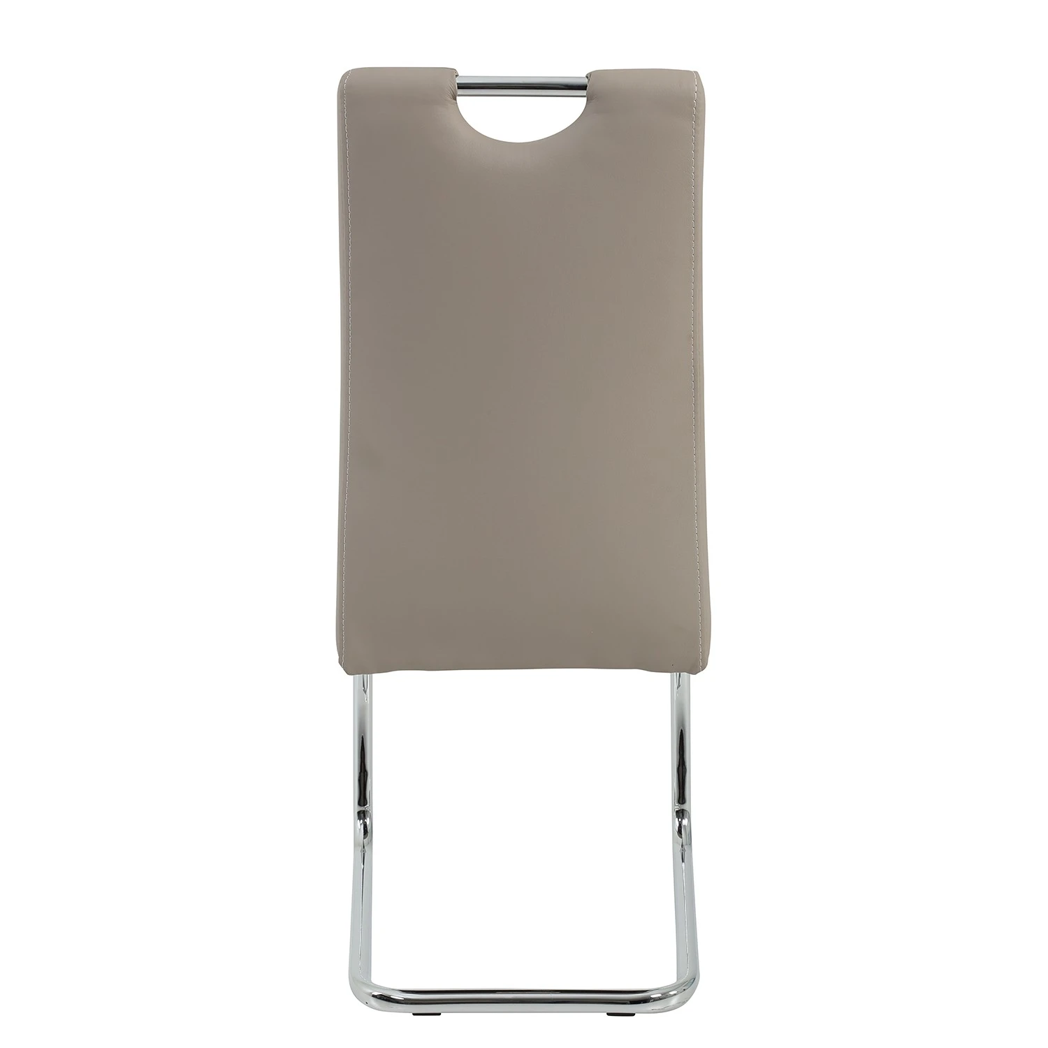 Loftscape Chaise cantilever La Paz - Imitation cuir / Métal - Chrome - Cappuccino - Lot de 4 9 Loftscape Chaise cantilever La Paz - Imitation cuir / Métal - Chrome - Cappuccino - Lot de 4 – Image 7