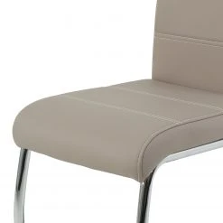 Loftscape Chaise cantilever La Paz - Imitation cuir / Métal - Chrome - Cappuccino - Lot de 4 21 Loftscape Chaise cantilever La Paz - Imitation cuir / Métal - Chrome - Cappuccino - Lot de 4 -Chaises Soldes 1000352382 220610 081 DETAILS P000000001000352382