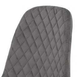 Jack & Alice Chaise Rudine - Microfibre/ Acier - Noir - Gris - Lot de 4 -Chaises Soldes 1000352405 220610 080 DETAILS P000000001000352405