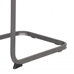 Loftscape Chaise cantilever Cotulla - Microfibre / Métal - Noir - Gris vintage - Lot de 4 -Chaises Soldes 1000352412 220610 082 DETAILS P000000001000352412