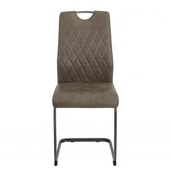 Loftscape Chaise cantilever Lajo - Microfibre / Acier - Limon - Lot de 4 -Chaises Soldes 1000352429 220610 040 DETAILS P000000001000352429