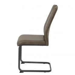 Loftscape Chaise cantilever Lajo - Microfibre / Acier - Limon - Lot de 4 -Chaises Soldes 1000352429 220610 050 DETAILS P000000001000352429