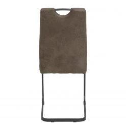 Loftscape Chaise cantilever Lajo - Microfibre / Acier - Limon - Lot de 4 -Chaises Soldes 1000352429 220610 070 DETAILS P000000001000352429