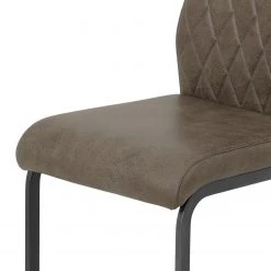 Loftscape Chaise cantilever Lajo - Microfibre / Acier - Limon - Lot de 4 -Chaises Soldes 1000352429 220610 081 DETAILS P000000001000352429