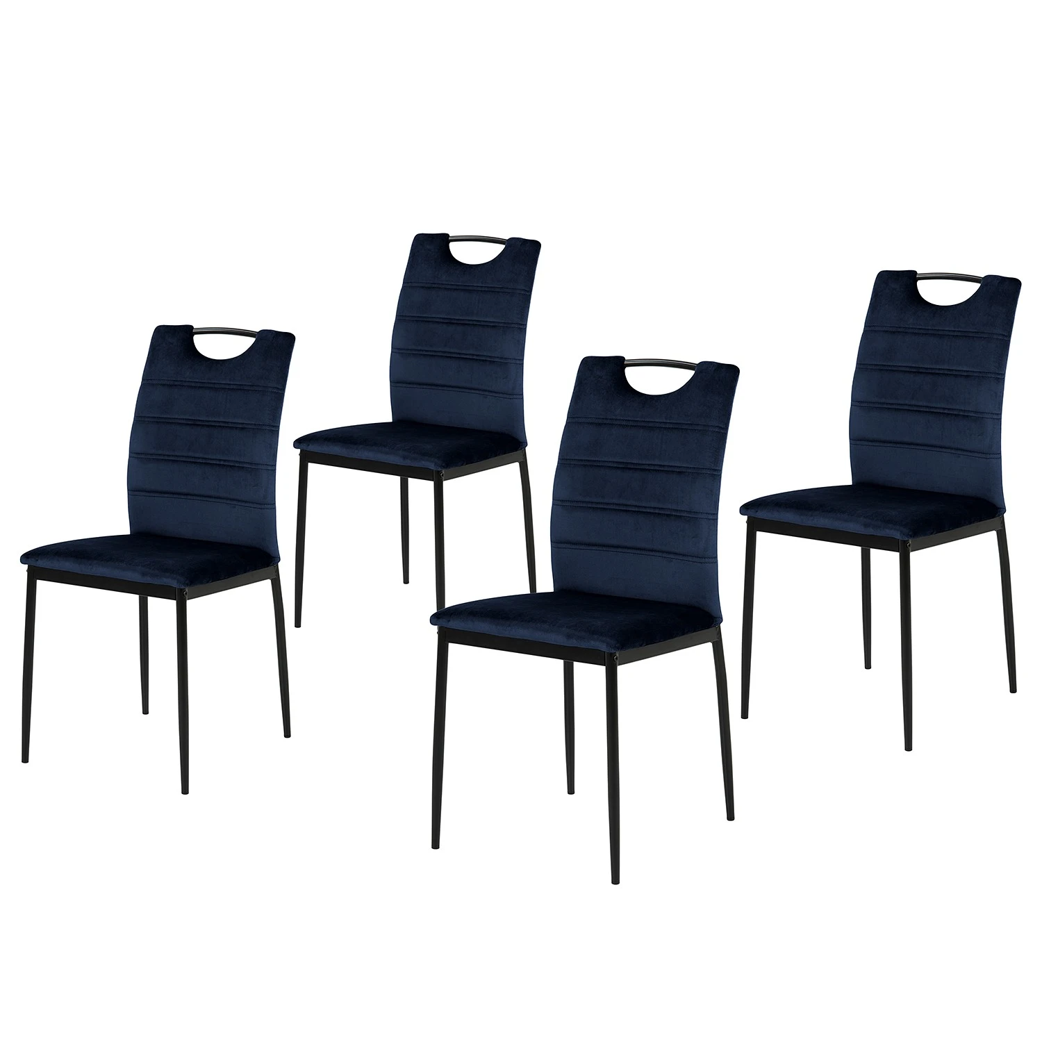 Loftscape Chaises capitonnées Glendive (lot de 4) - Bleu lagon 3 Loftscape Chaises capitonnées Glendive (lot de 4) - Bleu lagon