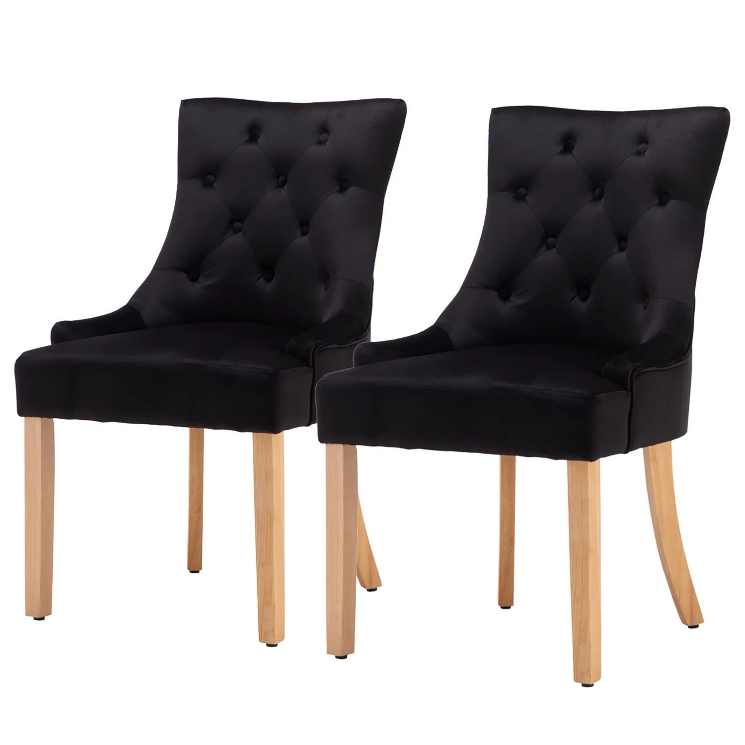 Loftscape Chaises capitonnées Thrall (lot de 2) - Noir 3 Loftscape Chaises capitonnées Thrall (lot de 2) - Noir