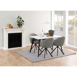 Loftscape Chaise à accoudoirs Chamby II - Tissu / Fer - Gris clair / Noir -Chaises Soldes 1000357415 220621 021 MOOD DETAILS P000000001000357415 mood