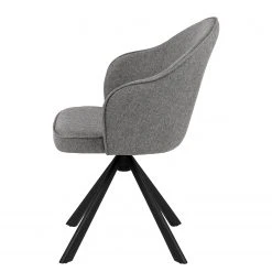 Loftscape Chaise à accoudoirs Chamby II - Tissu / Fer - Gris clair / Noir -Chaises Soldes 1000357415 220621 040 DETAILS P000000001000357415