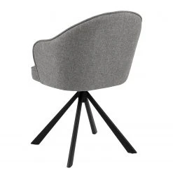 Loftscape Chaise à accoudoirs Chamby II - Tissu / Fer - Gris clair / Noir -Chaises Soldes 1000357415 220621 050 DETAILS P000000001000357415