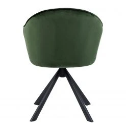 Loftscape Chaise à accoudoirs Chamby I - Velours / Fer - Vert foncé / Noir -Chaises Soldes 1000357419 220621 060 DETAILS P000000001000357419