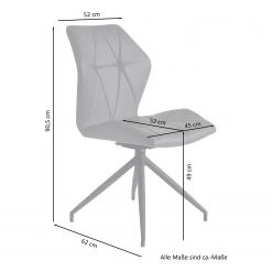 Loftscape Chaises capitonnées Frontera (lot de 2) - Gris -Chaises Soldes 1000363994 220728 500 SKETCH DETAILS P000000001000363994 sketch