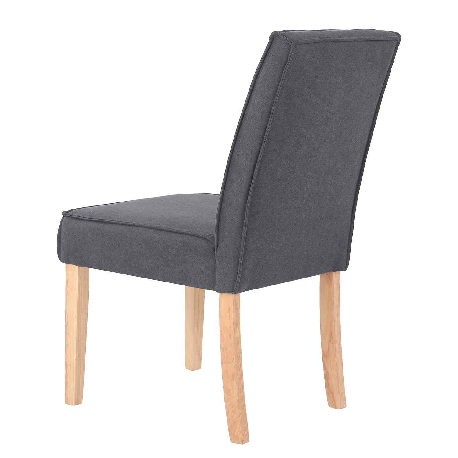 Loftscape Chaises capitonnées Alcoy (lot de 2) - Tissu / Hévéa massif - Gris / Hévéa 6 Loftscape Chaises capitonnées Alcoy (lot de 2) - Tissu / Hévéa massif - Gris / Hévéa – Image 4