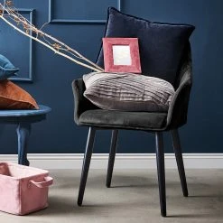 Butlers Chaise VELVET - Acier inoxydable / Velours - Gris 10 Butlers Chaise VELVET - Acier inoxydable / Velours - Gris -Chaises Soldes 1000365669 220728 021 MOOD DETAILS P000000001000365669 mood