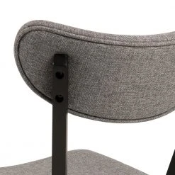 Loftscape Chaises Rigby II (lot de 2) - Tissu / Hévéa massif - Gris / Noir -Chaises Soldes 3fb4831b047f410691ee1017bff59f48