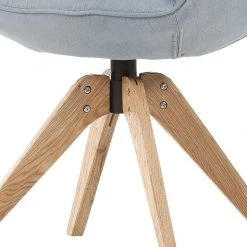 Mørteens Chaise à accoudoirs Ermelo I - rotatif - Tissu / Chêne massif - Bleu clair - 1 set -Chaises Soldes armlehnenstuhl ermelo webstoff eiche massiv hellblau 4026164