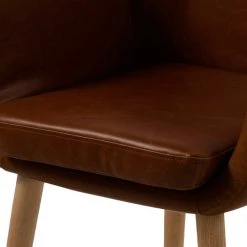 Mørteens Chaises à accoudoirs Nicholas - Cuir synthétique Aken: Marron vintage - 1 chaise 21 Mørteens Chaises à accoudoirs Nicholas - Cuir synthétique Aken: Marron vintage - 1 chaise -Chaises Soldes armlehnenstuhl nicholas i kunstleder schokolade 3784756