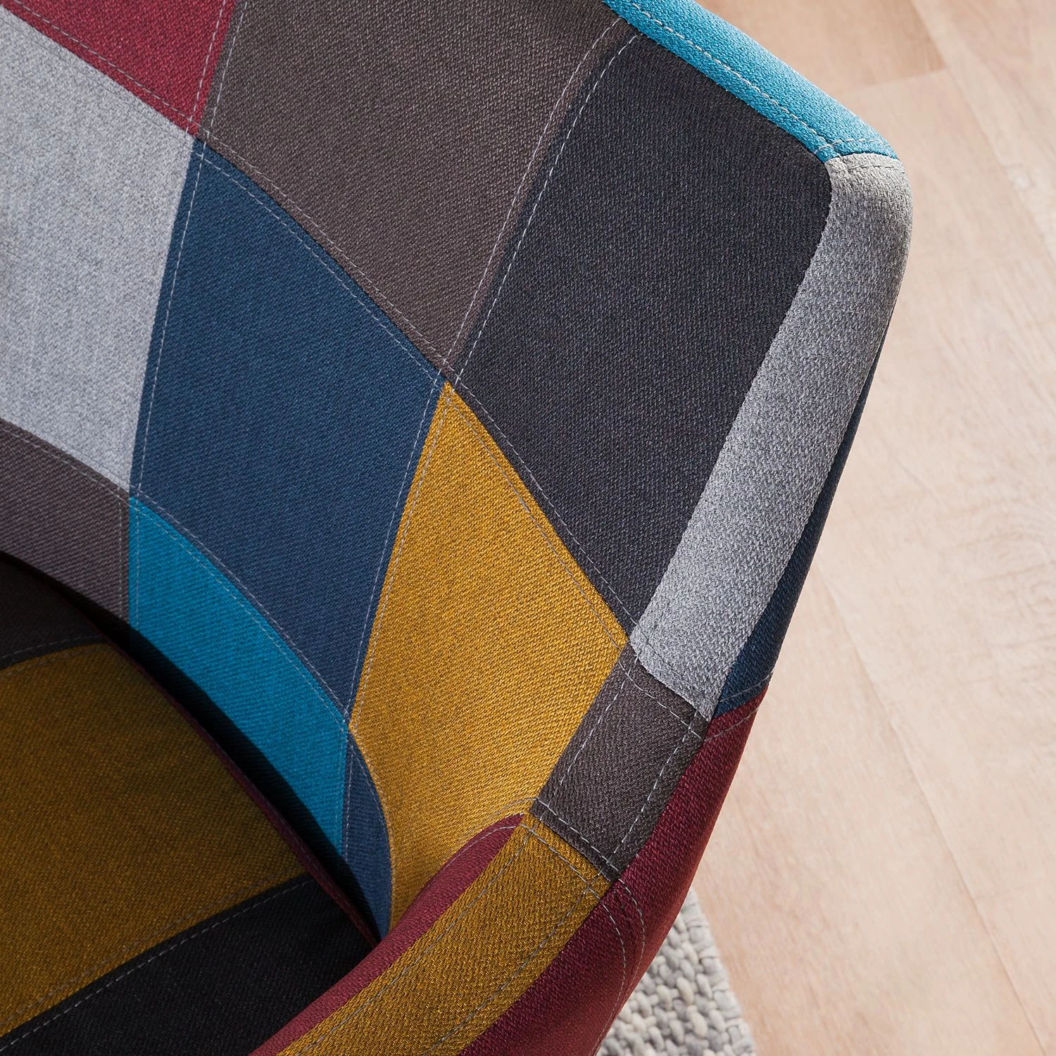 Mørteens Chaise à accoudoirs Nicholas III - Tissu Cors: Patchwork: Multicolore 12 Mørteens Chaise à accoudoirs Nicholas III - Tissu Cors: Patchwork: Multicolore – Image 10