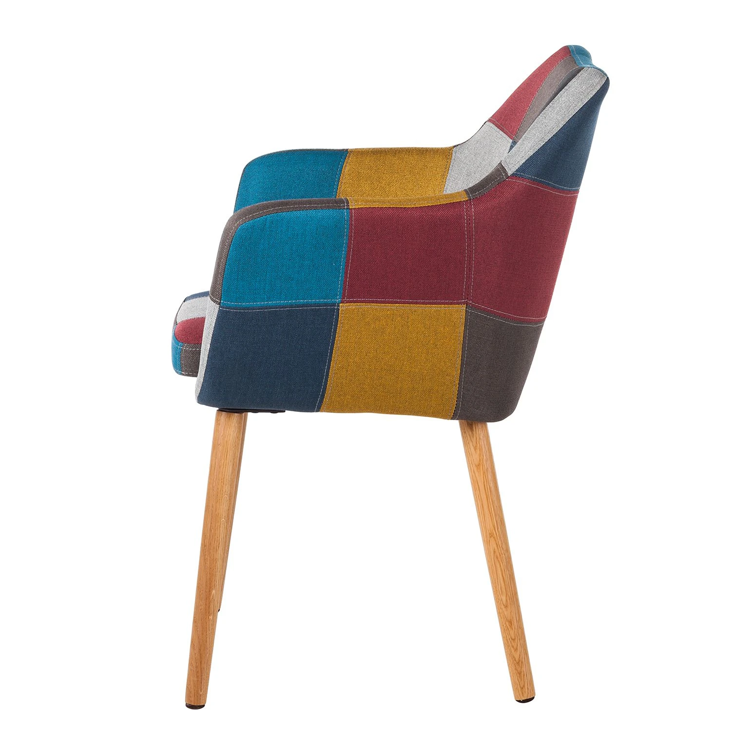 Mørteens Chaise à accoudoirs Nicholas III - Tissu Cors: Patchwork: Multicolore 6 Mørteens Chaise à accoudoirs Nicholas III - Tissu Cors: Patchwork: Multicolore – Image 4