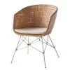 Mørteens Chaise Nokomai (avec coussin d'assise) - Rotin / Métal - Rotin / Blanc -Chaises Soldes armlehnenstuhl nokomai rattan metall rattan weiss inkl sitzkissen 4339336