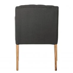 Maison Belfort Chaise à accoudoirs Austin - Tissu Kyra: Gris foncé -Chaises Soldes armlehnstuhl austin webstoff eiche massiv dunkelgrau 4191740