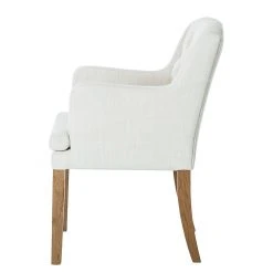 Maison Belfort Chaise à accoudoirs Austin - Tissu Kyra: Blanc -Chaises Soldes armlehnstuhl austin webstoff weiss 312958