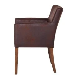 Maison Belfort Chaise à accoudoirs Lincoln II - Marron 16 Maison Belfort Chaise à accoudoirs Lincoln II - Marron -Chaises Soldes armlehnstuhl lincoln kunstleder braun birke hellbraun 622754