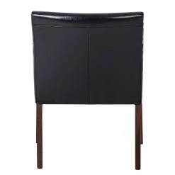 Maison Belfort Chaise à accoudoirs Lincoln I - Imitation cuir noir / bouleau brun foncé -Chaises Soldes armlehnstuhl lincoln kunstleder schwarz birke hellbraun 309326