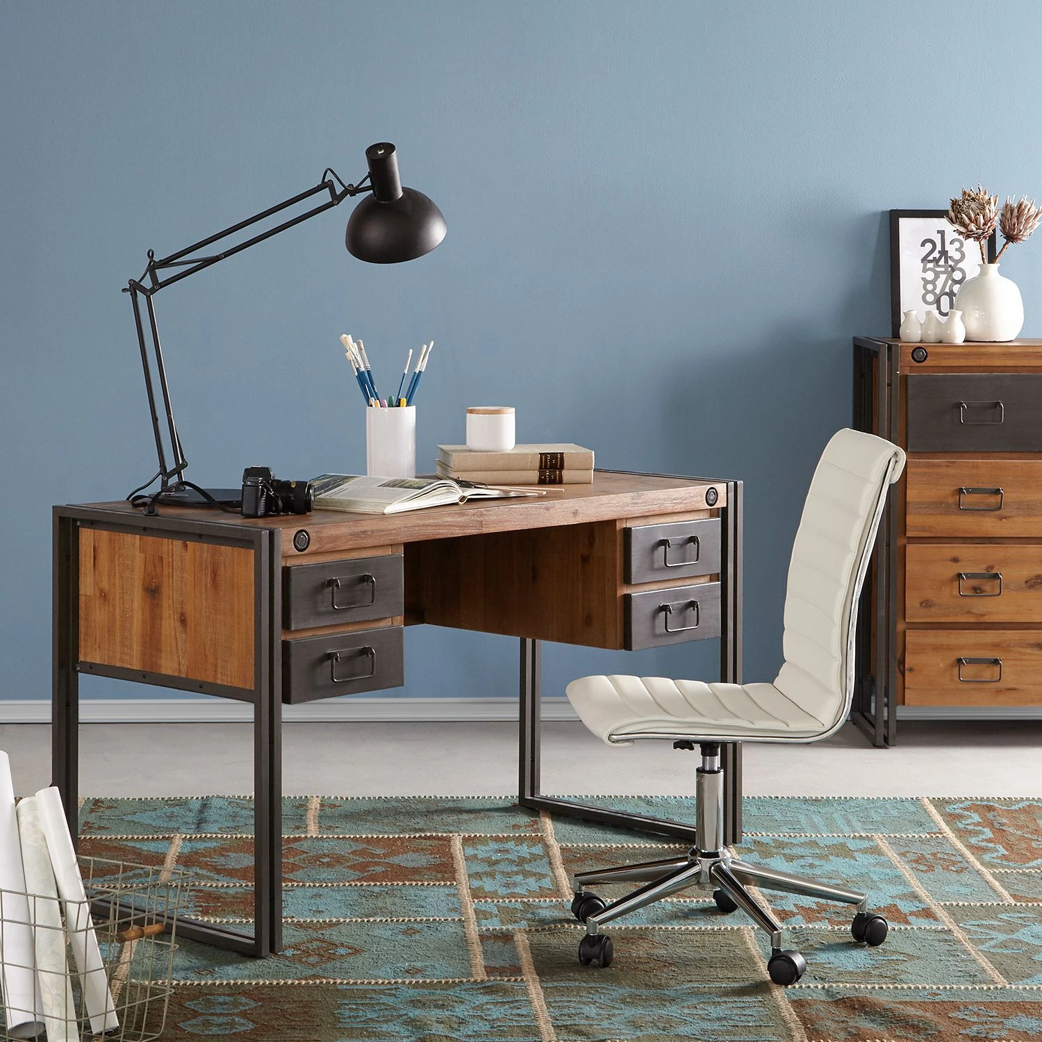 Mooved Chaise de bureau Marilyn - Imitation cuir - Blanc 4 Mooved Chaise de bureau Marilyn - Imitation cuir - Blanc – Image 2